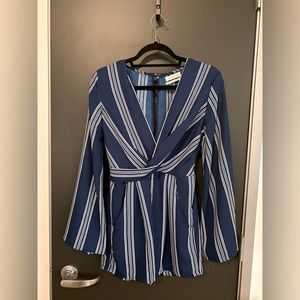 Urban Outfitters long sleeve shorts romper with pockets